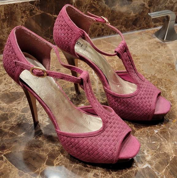 Bakers Pinky Purple Textured Heels Size 8 - Picture 1 of 14